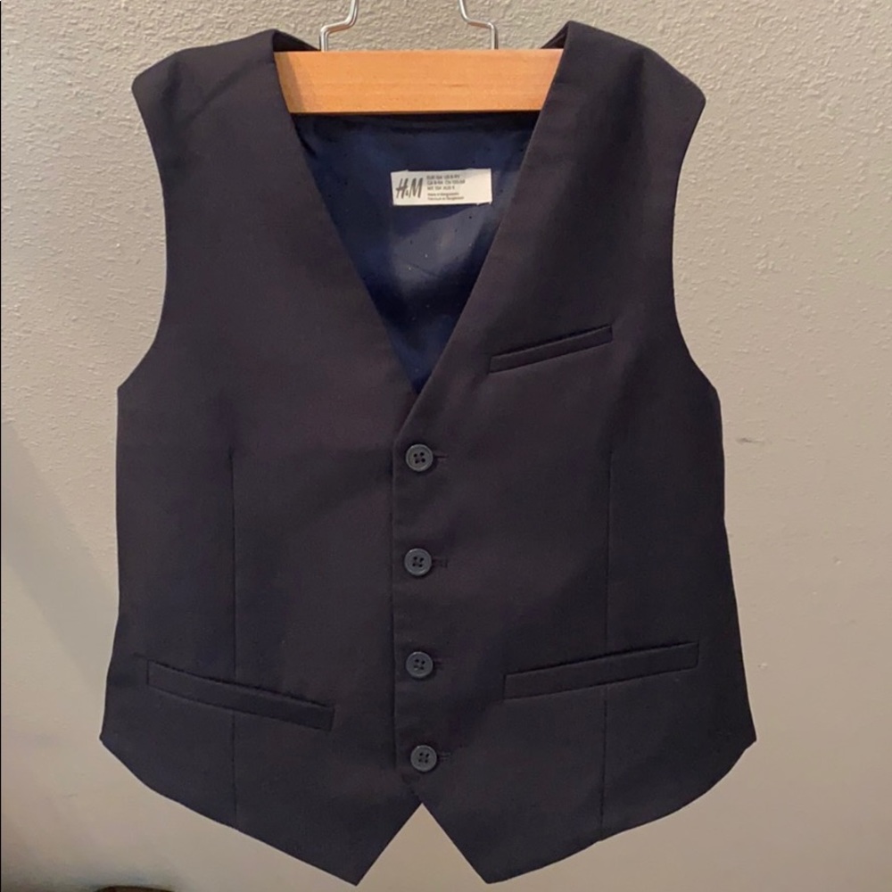 Boys H&M Suit Vest- Dark blue